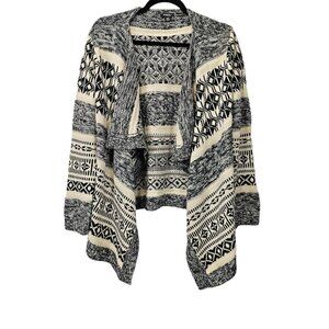 Phapsady Knit Open Front Waterfall Cardigan Sweater